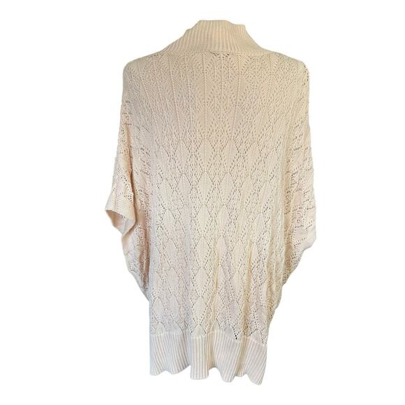 Kerisma Sweater Women's Gathered Crochet Ivory O/S Modal Bohemian NWT - Picture 4 of 10